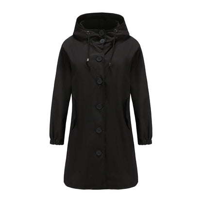 Sandré | Women's Waterproof Rain Jacket - Hooded Lightweight Windbreaker - Outdoor Casual Wear