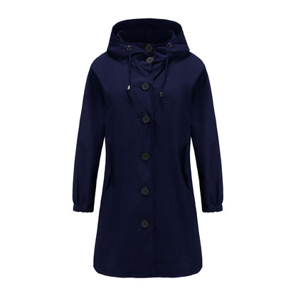 Sandré | Women's Waterproof Rain Jacket - Hooded Lightweight Windbreaker - Outdoor Casual Wear