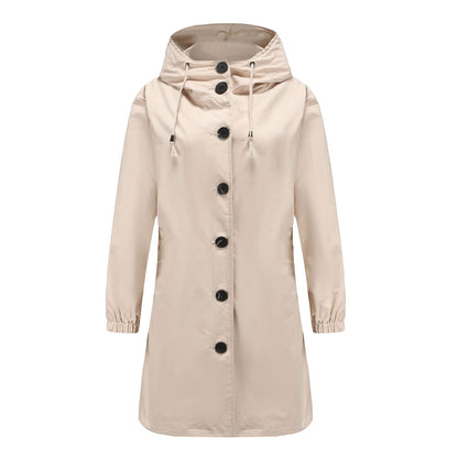 Sandré | Women's Waterproof Rain Jacket - Hooded Lightweight Windbreaker - Outdoor Casual Wear