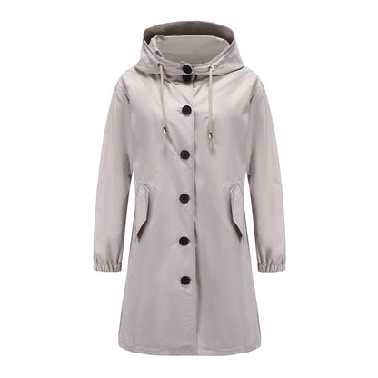 Sandré | Women's Waterproof Rain Jacket - Hooded Lightweight Windbreaker - Outdoor Casual Wear