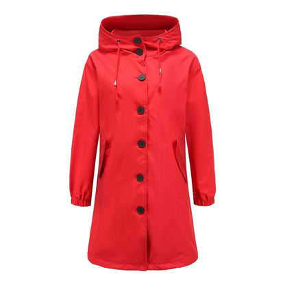 Sandré | Women's Waterproof Rain Jacket - Hooded Lightweight Windbreaker - Outdoor Casual Wear