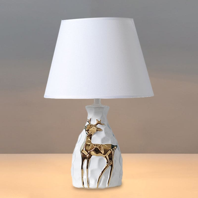 Velvòi | Tablelamp with Elegant Deer Vase Foot for Unique Interiors 15" NALANI