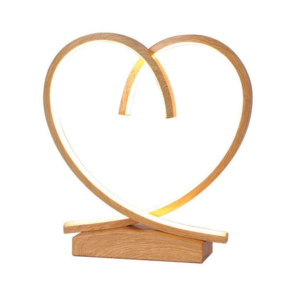 Velvòi | Wooden Nightstand with Loving Heart Design NaLani