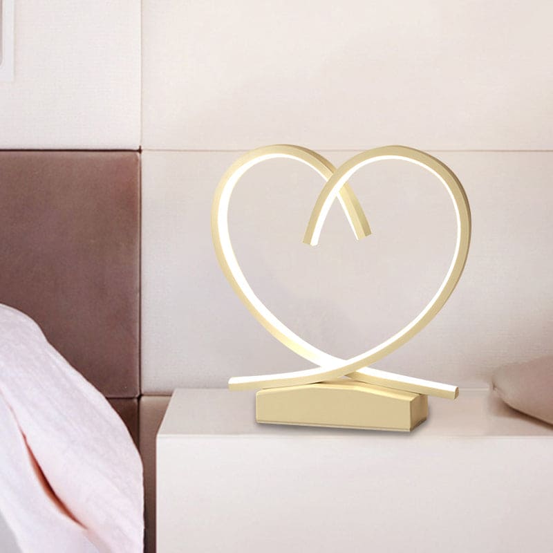 Velvòi | Wooden Nightstand with Loving Heart Design White NALANI