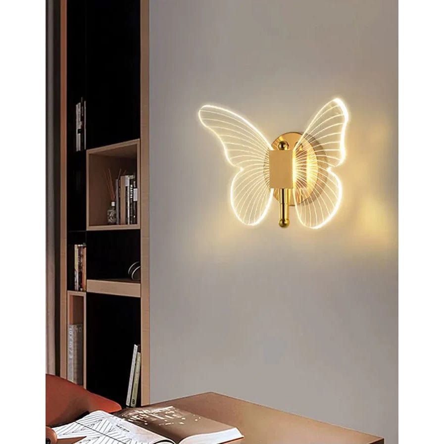 Golden LED Butterfly Pendant Light Nordic Ceiling Lamp NALANI