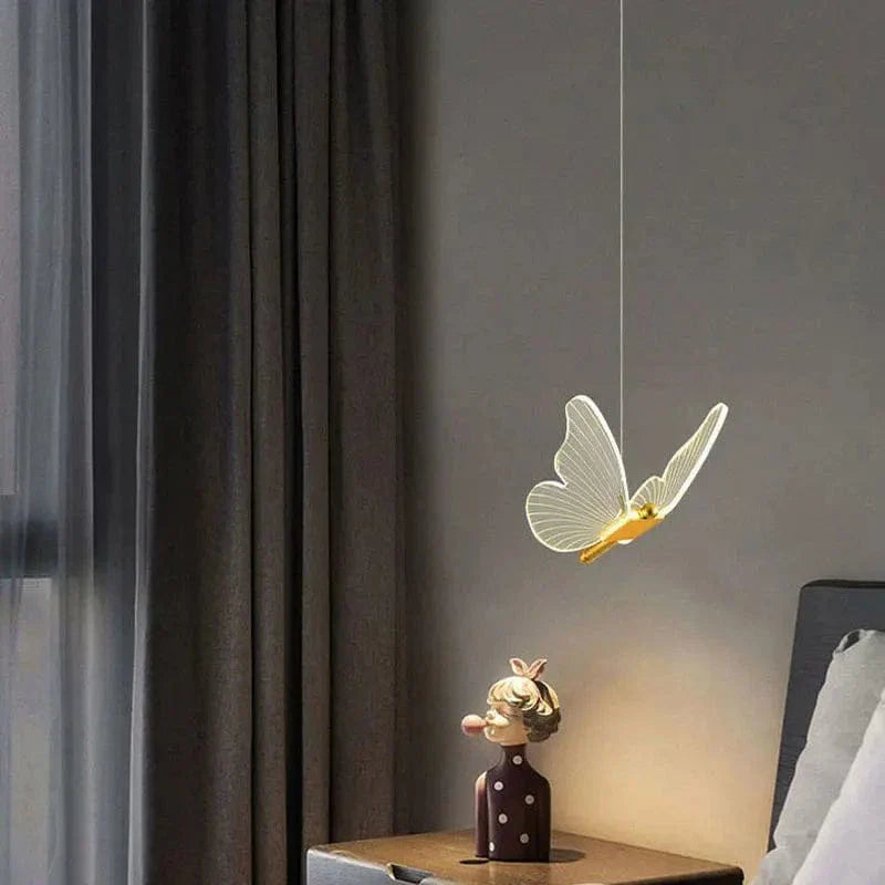 Golden LED Butterfly Pendant Light Nordic Ceiling Lamp NALANI