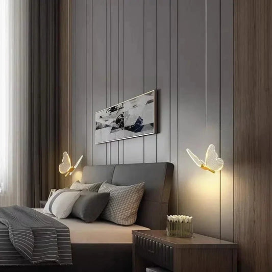 Golden LED Butterfly Pendant Light Nordic Ceiling Lamp NALANI