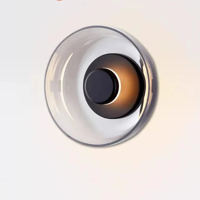 LED Wall Lamp Glass Shade Modern Design Warm White Light Warm white Smoke Gray NALANI