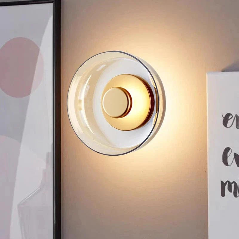 LED Wall Lamp Glass Shade Modern Design Warm White Light Warm white Champagne NALANI