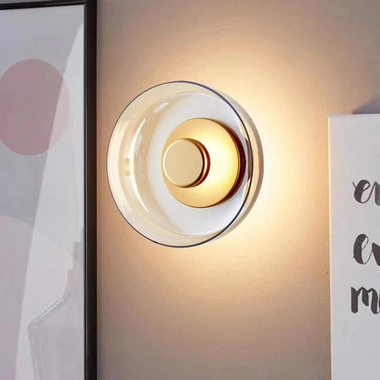 LED Wall Lamp Glass Shade Modern Design Warm White Light Warm white Champagne NALANI