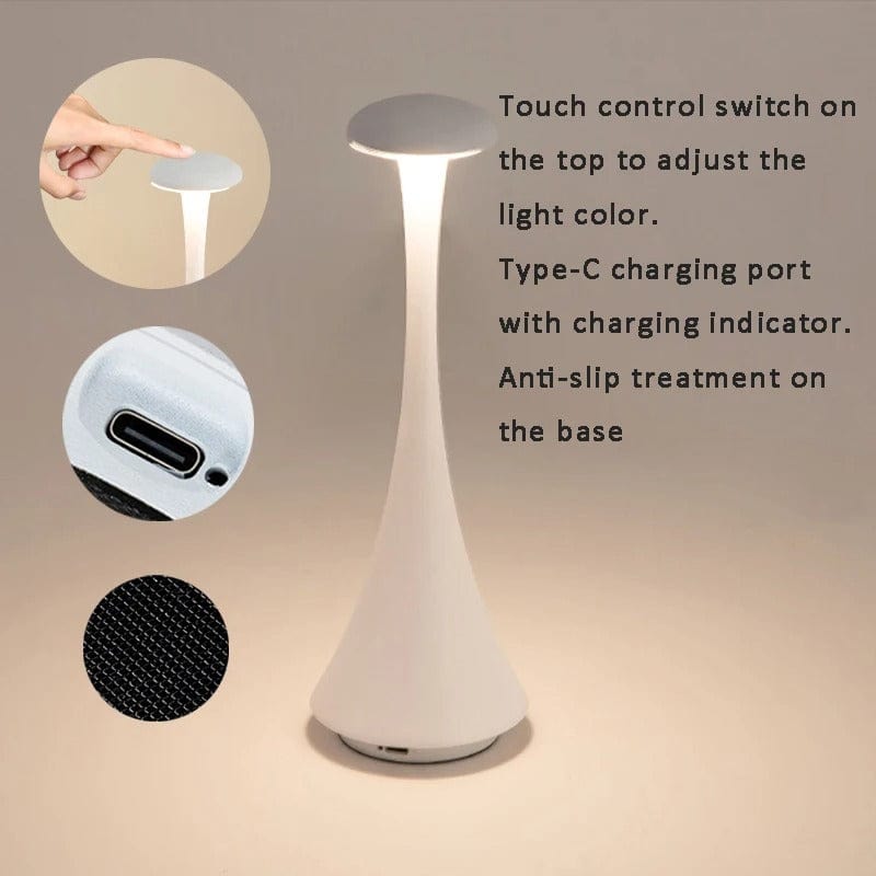 Rechargeable Led Mushroom Table Lamp For Modern Home NALANI