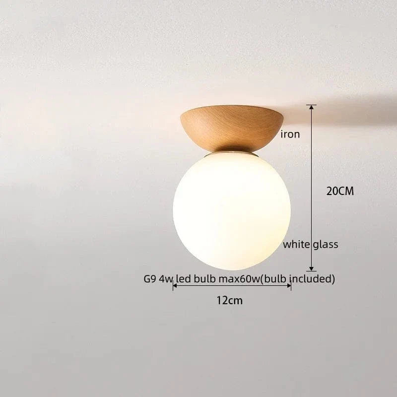 LED Flush Mount Ceiling Light Iron Glass Dining Room NALANI