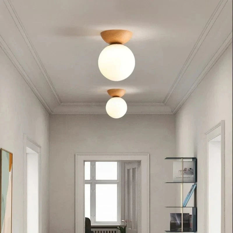 LED Flush Mount Ceiling Light Iron Glass Dining Room NALANI