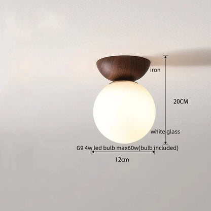 LED Flush Mount Ceiling Light Iron Glass Dining Room NALANI