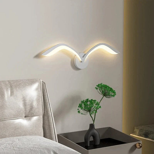 Nordic Style LED Wall Lamp 50cm Modern Iron Acrylic Sconce White NALANI