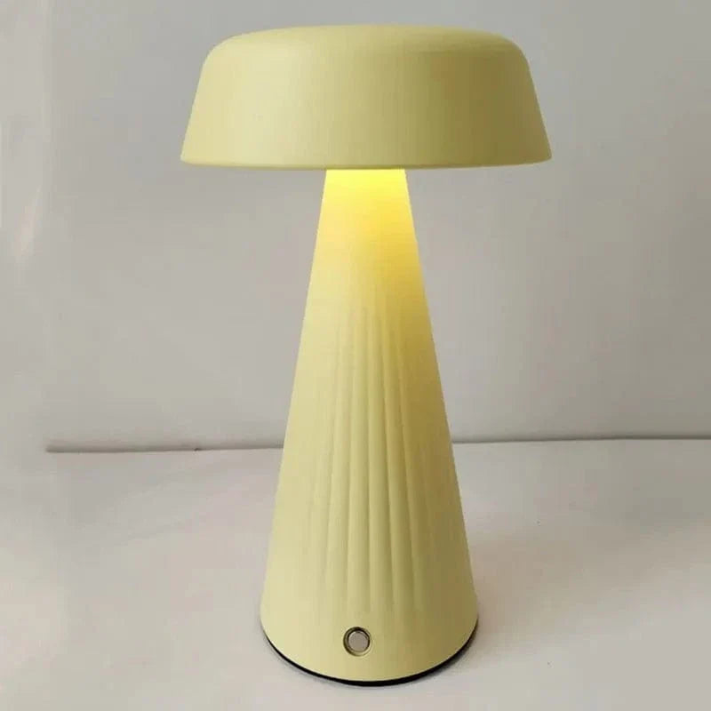 Rechargeable LED Mushroom Night Light With Touch Control Yellow NALANI
