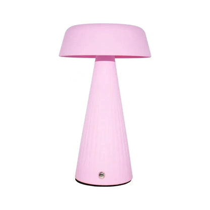 Rechargeable LED Mushroom Night Light With Touch Control Pink NALANI