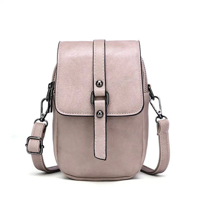 Vintage Multi Functional Soft Vegan Leather Shoulder Bag Pink NALANI