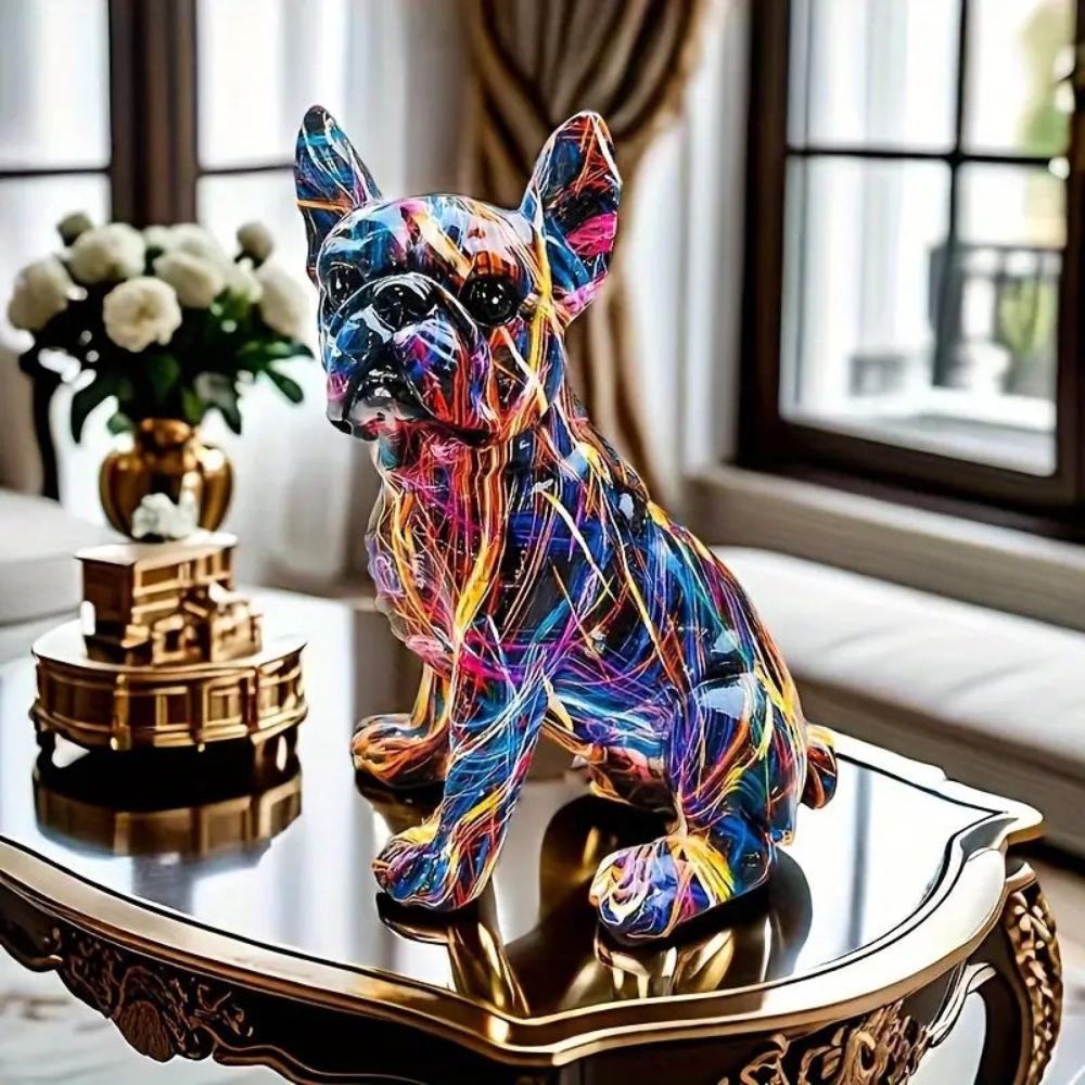 VivArt | Artistic Bulldog Graffiti Figurine for Modern Home Decor NALANI