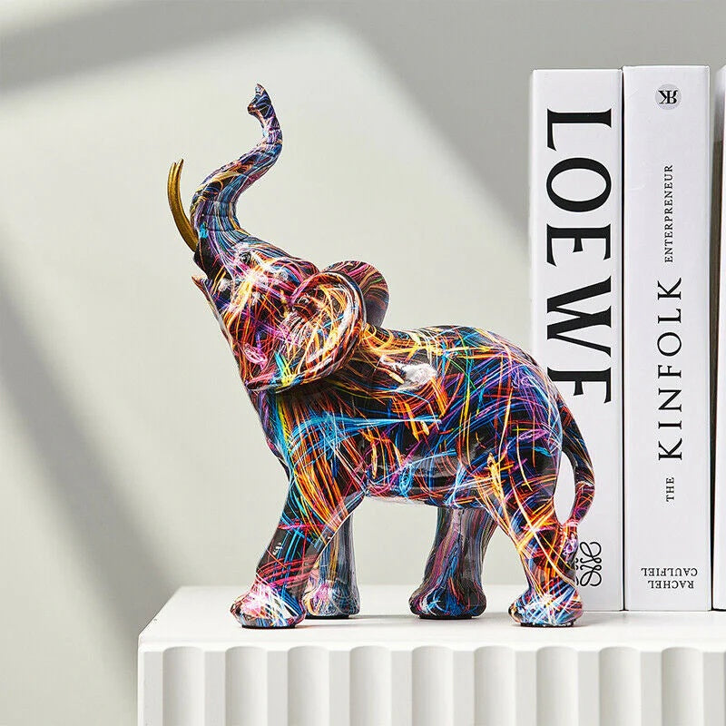 VivArt | Artistic Elephant Graffiti Figurine for Vibrant Home Décor NALANI