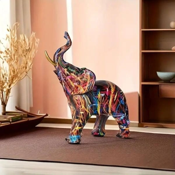 VivArt | Artistic Elephant Graffiti Figurine for Vibrant Home Décor NALANI