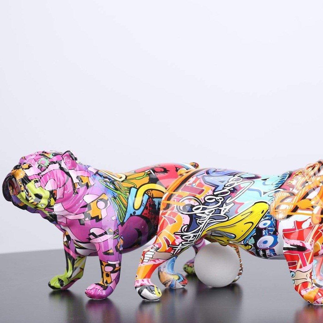 VivArt | Dog Sculpture - Abstract Resin Art for Home Decor NALANI