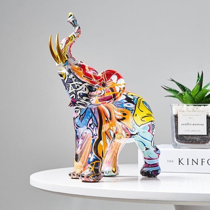 VivArt | Elephant Nordic Painted Statue for Home Decor Appeal NALANI