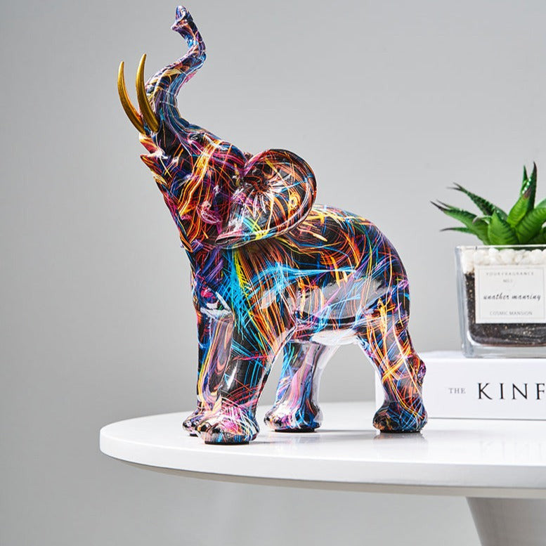 VivArt | Elephant Nordic Painted Statue for Home Decor Appeal NALANI