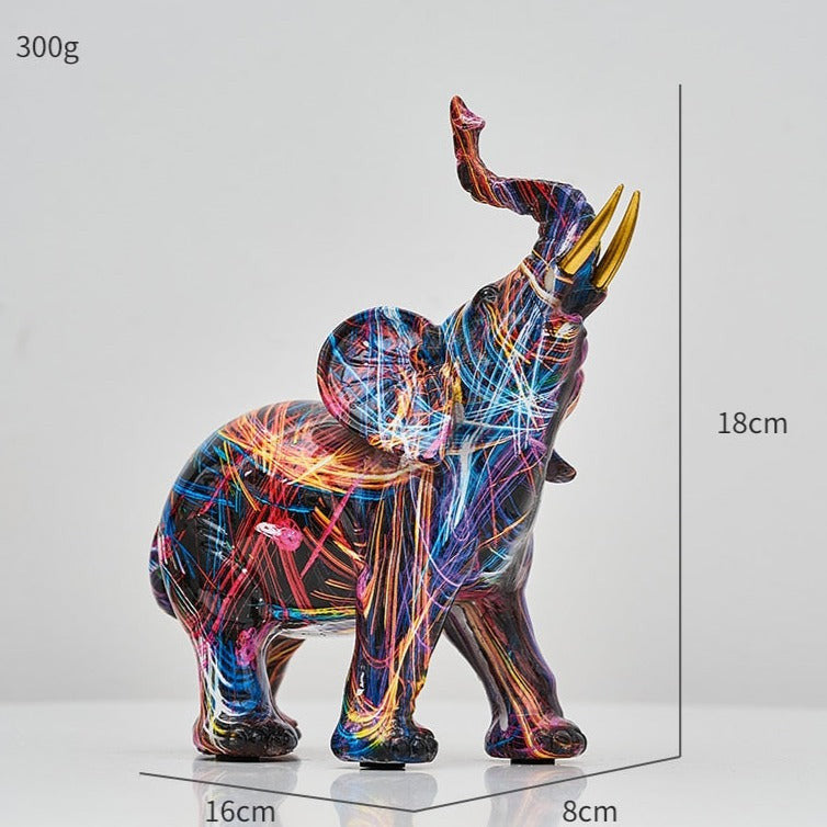 VivArt | Elephant Nordic Painted Statue for Home Decor Appeal NALANI