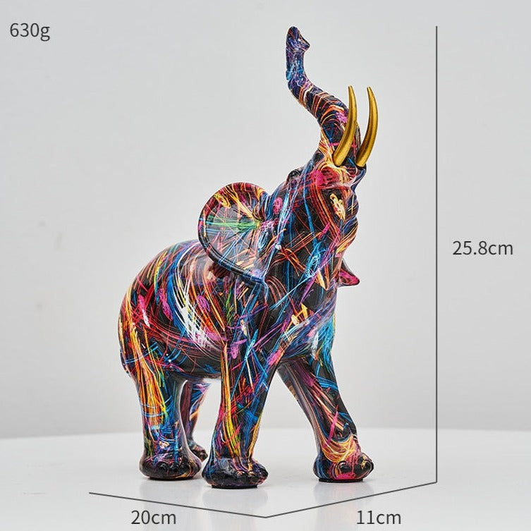 VivArt | Elephant Nordic Painted Statue for Home Decor Appeal NALANI