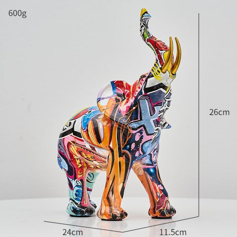 VivArt | Elephant Nordic Painted Statue for Home Decor Appeal NALANI