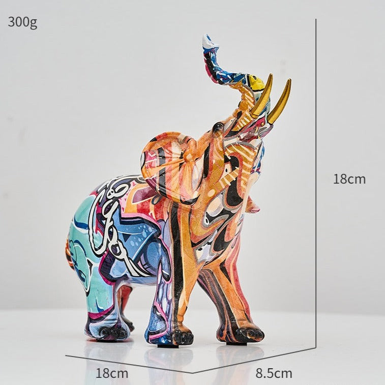 VivArt | Elephant Nordic Painted Statue for Home Decor Appeal NALANI