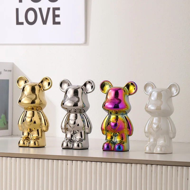 VivArt - Unique Metallic Bear Penny Bank - Decorative Coin Bank for Home Decor NALANI