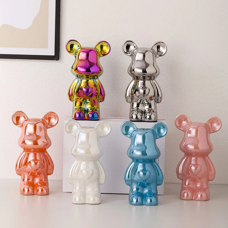 VivArt - Unique Metallic Bear Penny Bank - Decorative Coin Bank for Home Decor NALANI