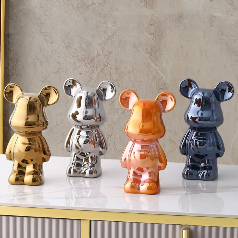 VivArt - Unique Metallic Bear Penny Bank - Decorative Coin Bank for Home Decor NALANI