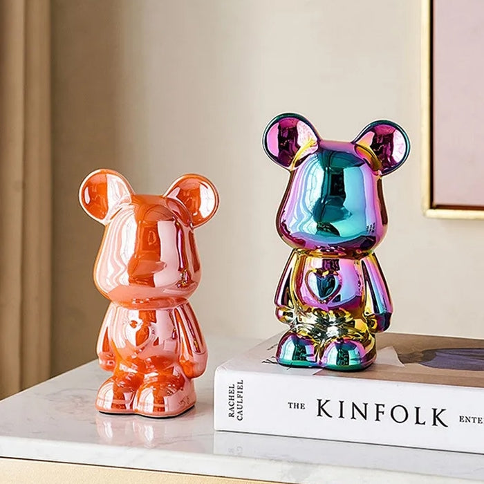 VivArt - Unique Metallic Bear Penny Bank - Decorative Coin Bank for Home Decor NALANI