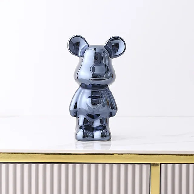 VivArt - Unique Metallic Bear Penny Bank - Decorative Coin Bank for Home Decor Black NALANI