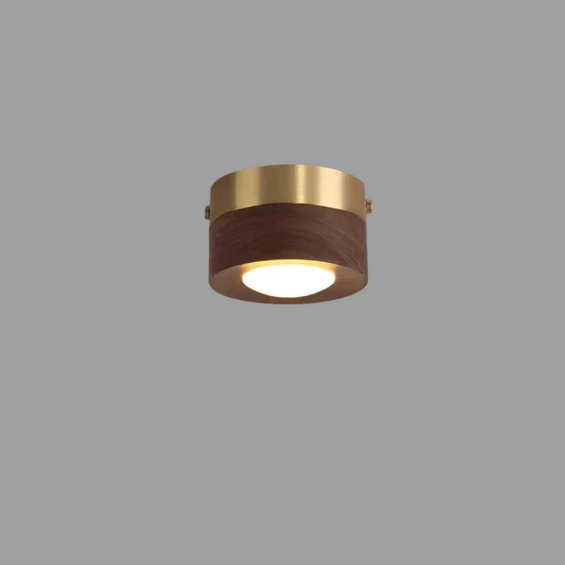 Walnut Ceiling Lamp with LED Spotlight for Elegant Illumination Walnut wood NALANI