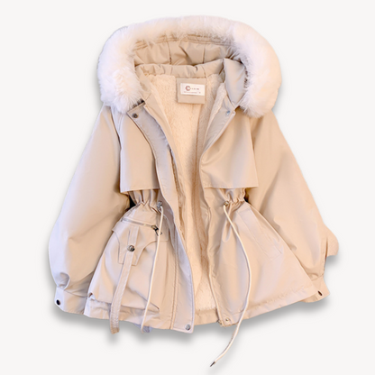 Women’s Parka Winter Jacket – Water-Resistant – Faux Fur Lining – Hood – Adjustable Fit