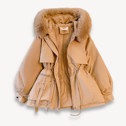 Women’s Parka Winter Jacket – Water-Resistant – Faux Fur Lining – Hood – Adjustable Fit